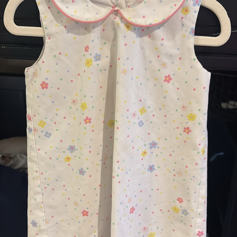 The Beaufort Bonnet Company Floral Kids Dress - White with Multicolor Accents